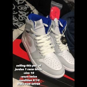 Jordan 1 high zoom white racer blue